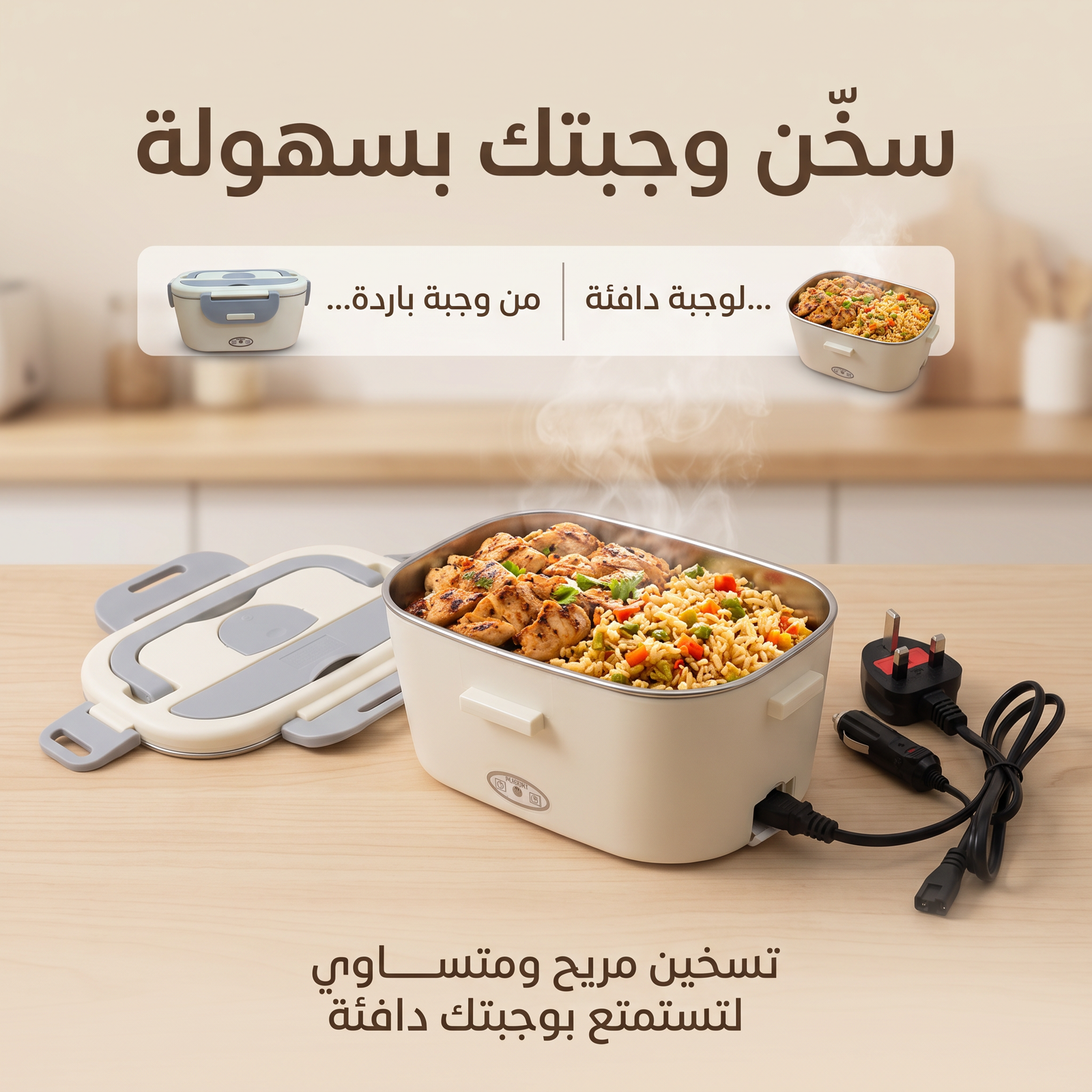 لانش بوكس كهربائي لتسخين الطعام