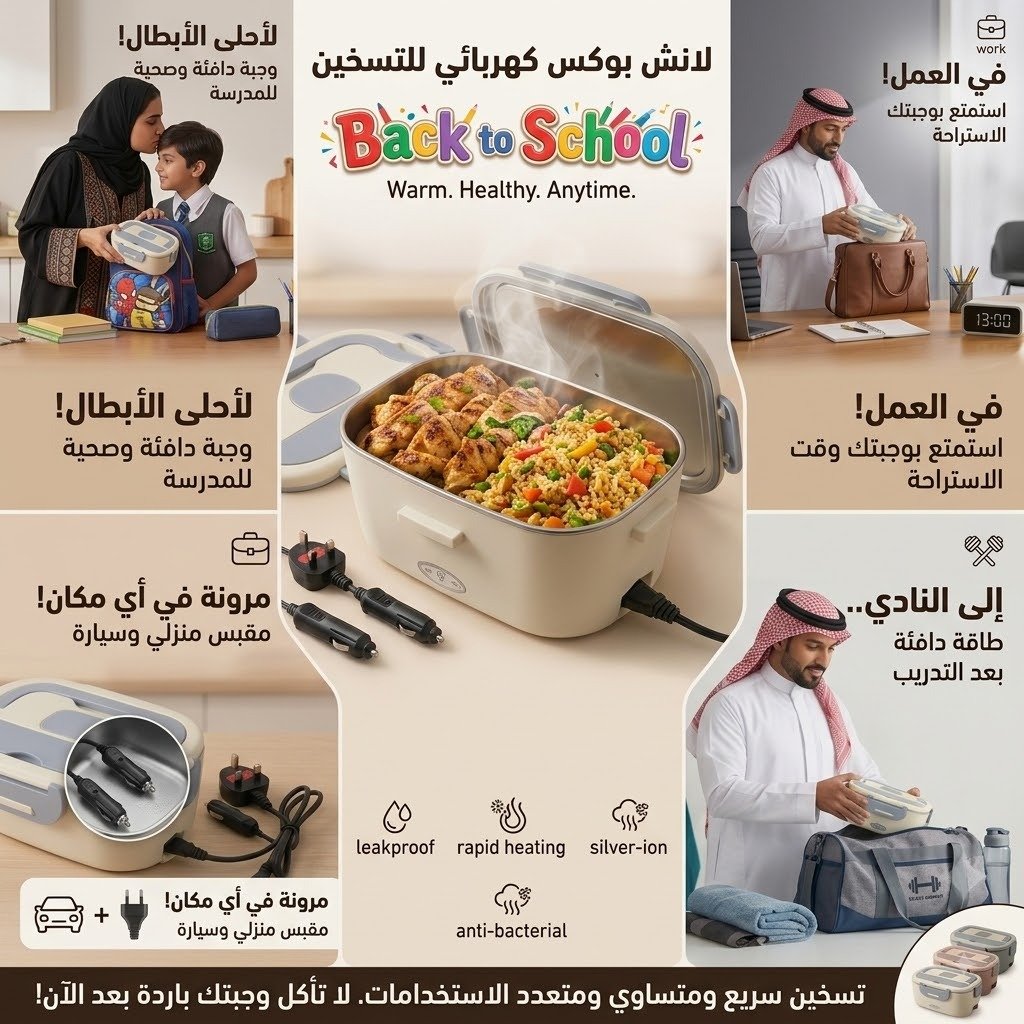 لانش بوكس كهربائي للتسخين - الصورة 3
